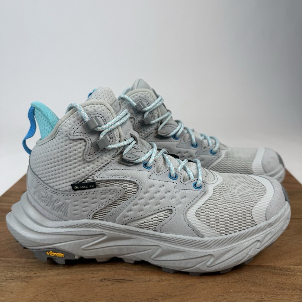 New‎ Womens Hoka Anacapa 2 Mid GTX Waterproof Gray Hiker Boots Shoes Size 7 B